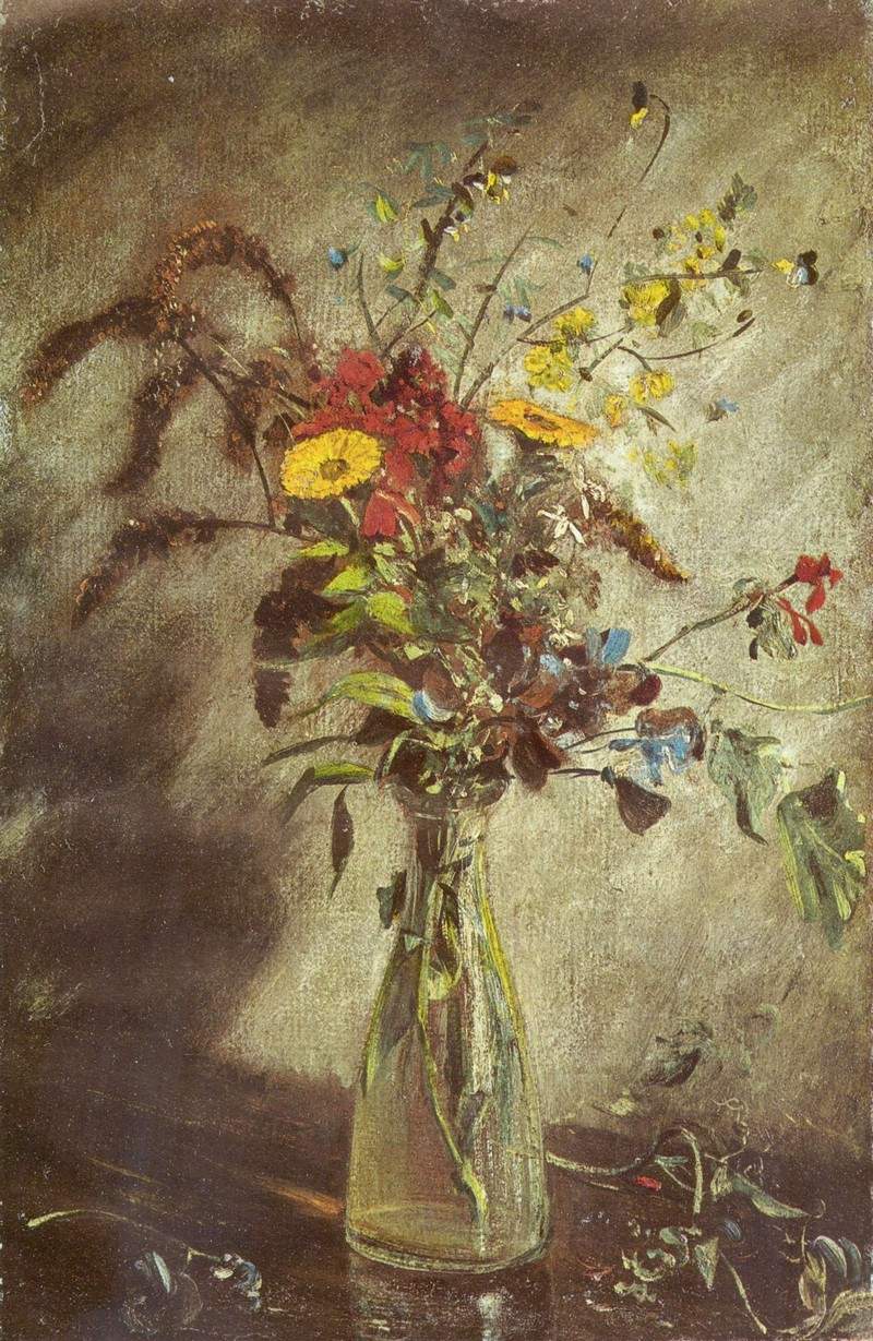Цветы в стеклянной вазе — Джон Констебл