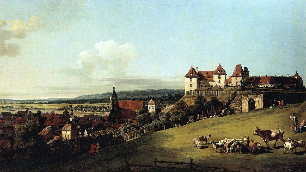 Fortress of Sonnenstein above Pirna — Бернардо Беллотто