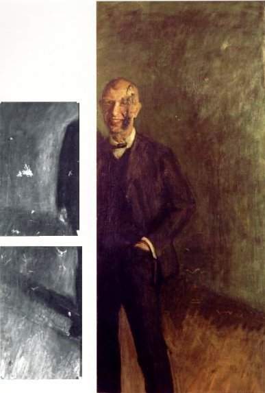 Fragment of a smiling self-portrait at full length — Рихард Герстль