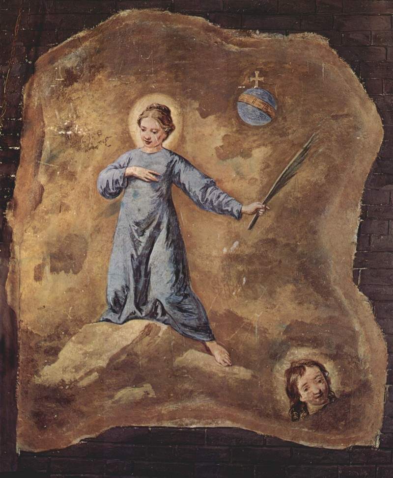 Фреска церкви Сан-Панталон в Венеции. Сцена: Святой Мученик, фрагмент. — Пьетро Лонги