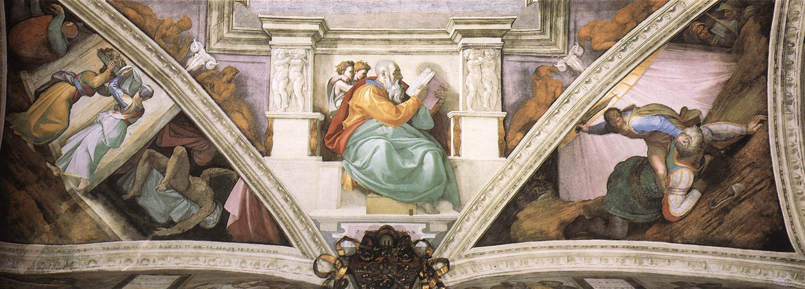Frescoes above the entrance wall — Микеланджело