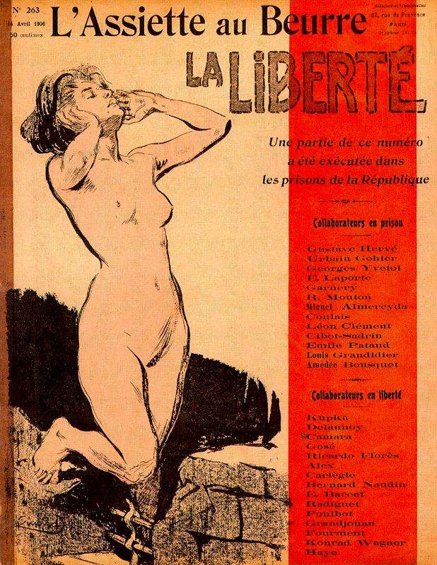 Front cover of the ‘La Liberte’ issue, from ‘L’Assiette au Beurre’ — Франтишек Купка
