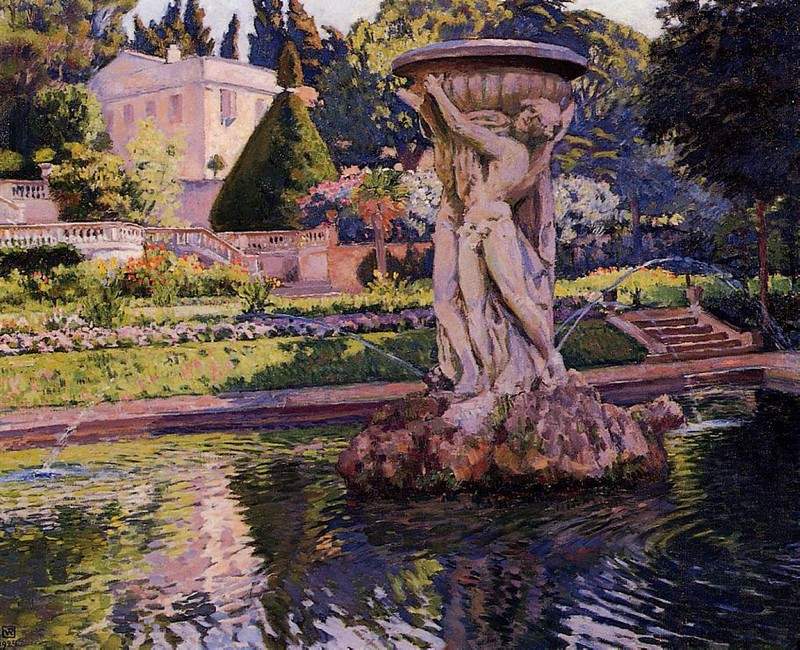 Garden with Villa and Fountain — Тео ван Рейссельберге