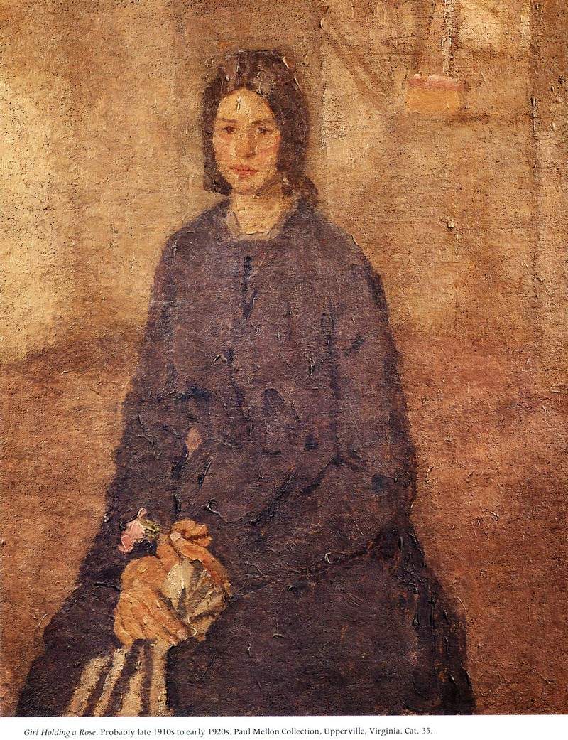 Girl Holding a Rose — Гвен Джон