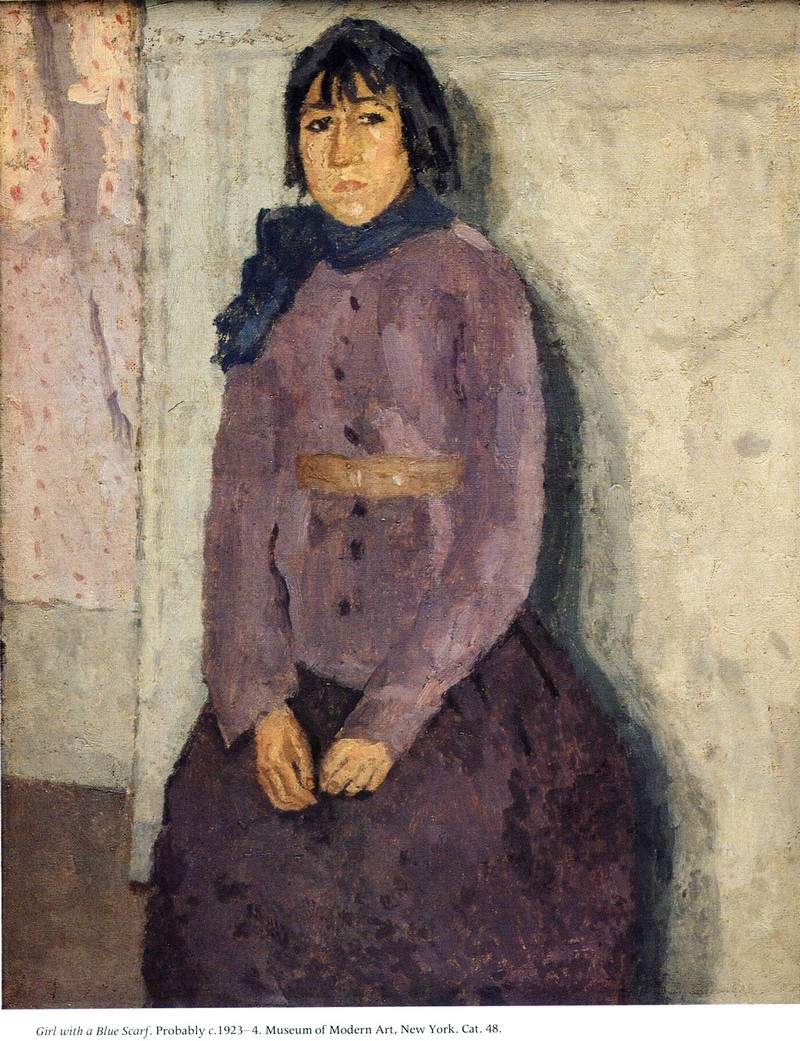 Girl with a Blue Scarf — Гвен Джон