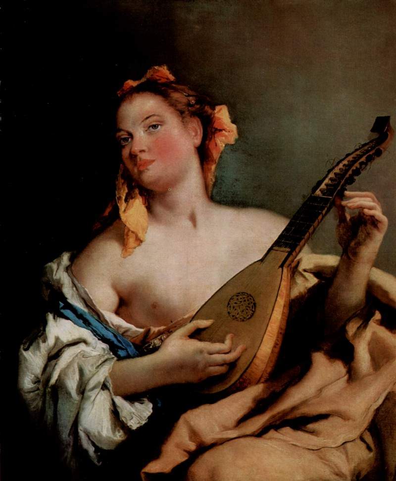 Girl with a Mandolin — Джованни Баттиста Тьеполо