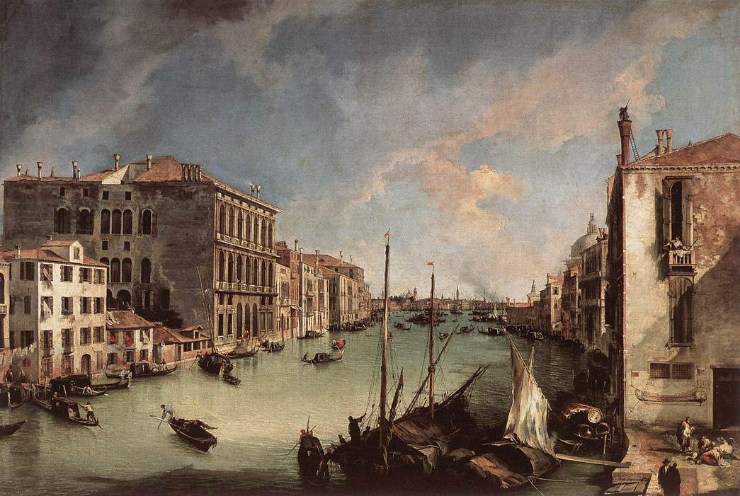 Grand Canal, Looking East from the Campo San Vio — Каналетто