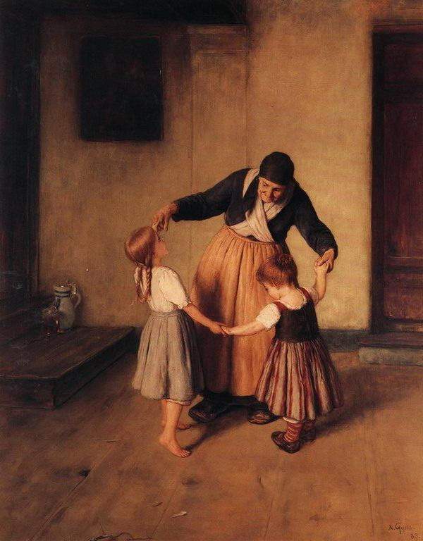 Grandma and Children — Николаос Гизис