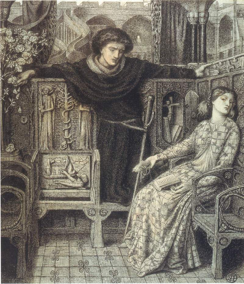 Hamlet and Ophelia — Данте Габриэль Россетти