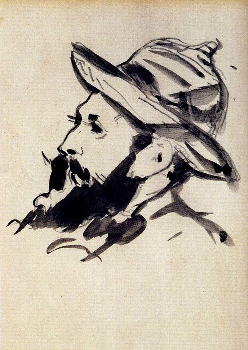 Head of a Man (Claude Monet) — Эдуард Мане