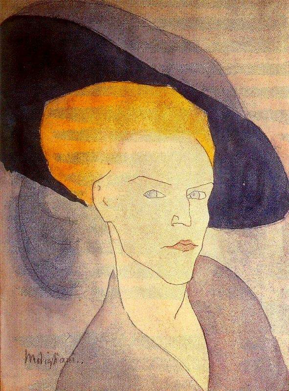 Голова женщины в шляпе — Амедео Модильяни