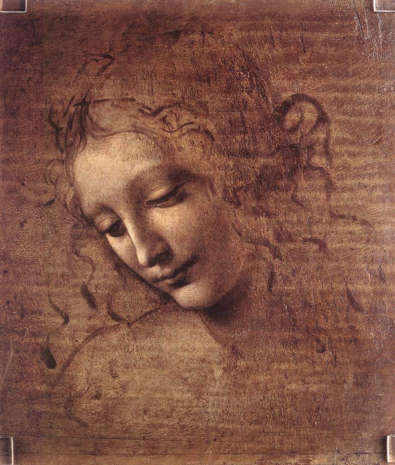 Head of a Young Woman with Tousled Hair (Leda) — Леонардо да Винчи