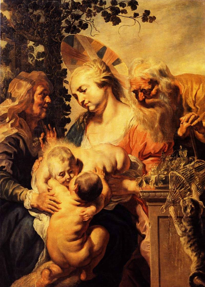 Holy Family with Elizabeth and Child John the Baptist — Якоб Йорданс