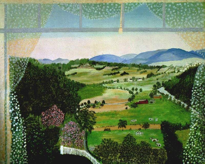 Hoosick Valley (From the Window) — Бабушка Мозес