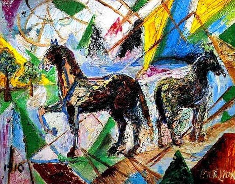 Лошадки — Давид Бурлюк