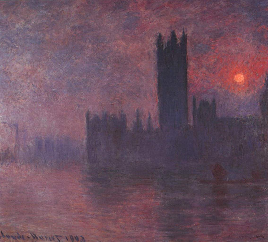 Вестминстерский дворец на закате — Клод Моне