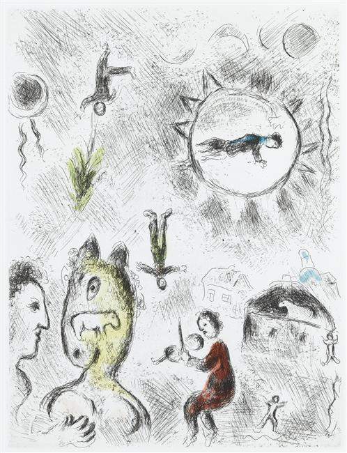 Иллюстрация к работе Луи Арагона ‘Тот, кто говорит, ничего не сказав’ — Марк Шагал
