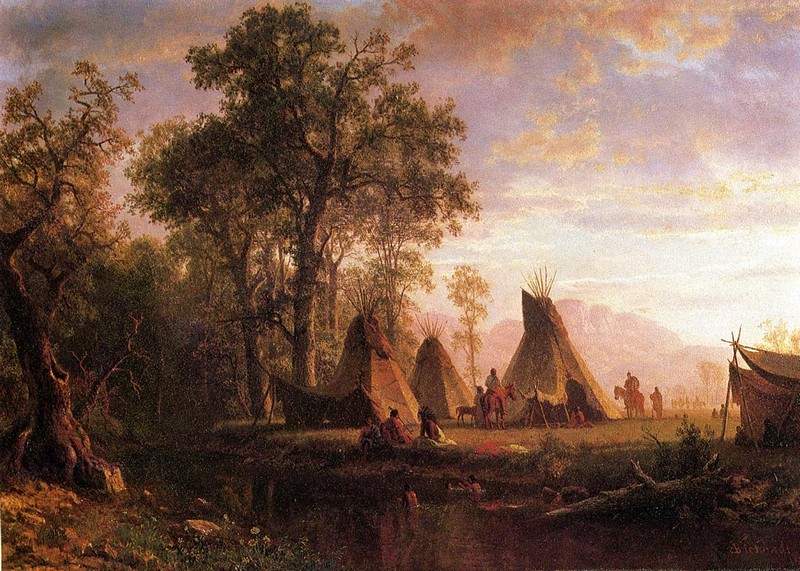 Indian Encampment, Late Afternoon — Альберт Бирштадт