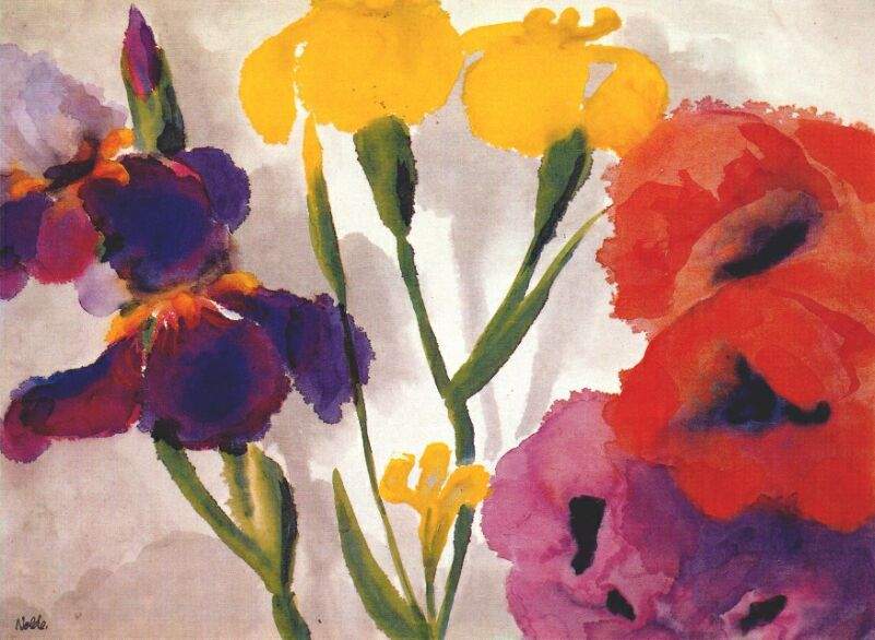 Irises and poppies — Эмиль Нольде