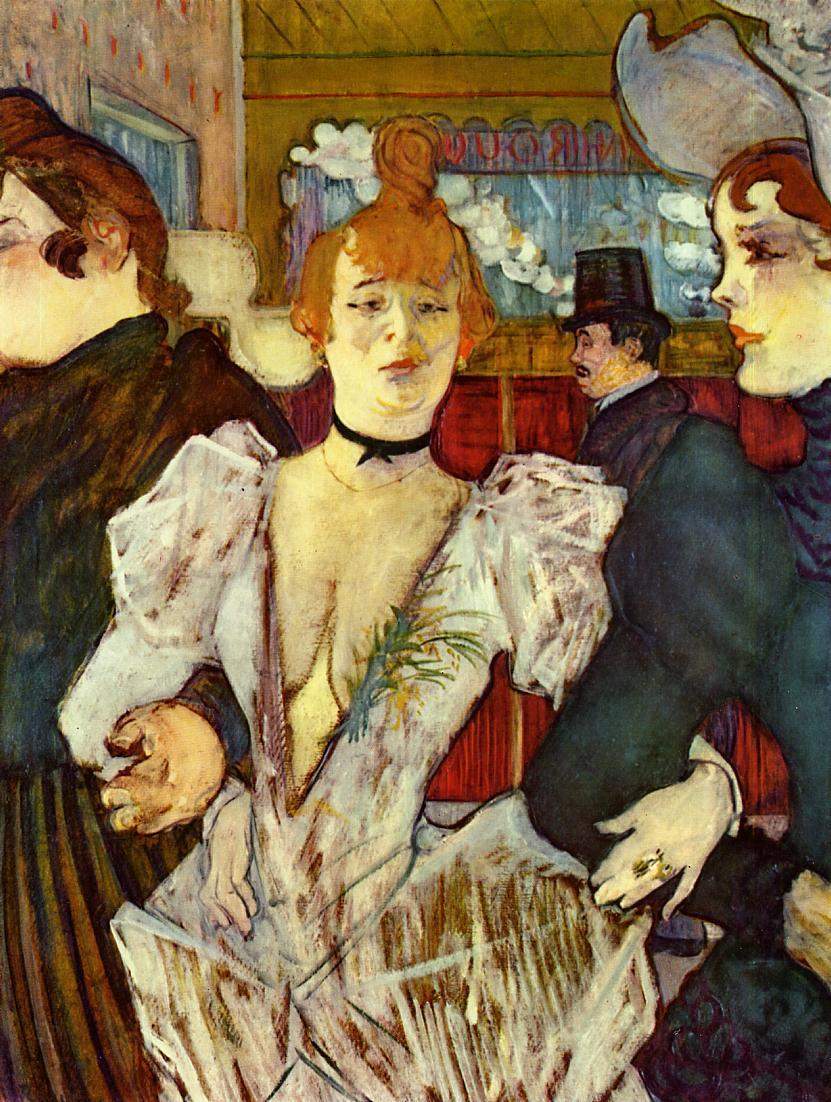 La Goulue Arriving at the Moulin Rouge with Two Women — Анри де Тулуз-Лотрек