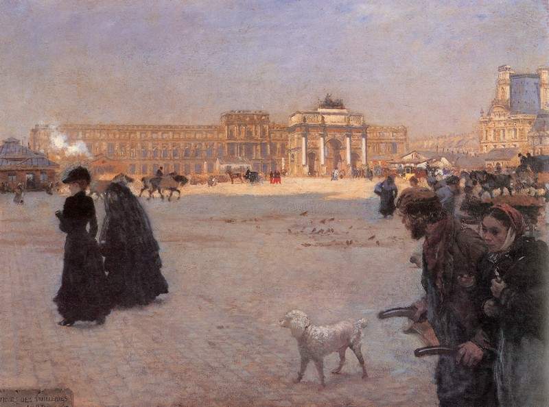 La Place du Carrousel, Paris: The Ruins of the Tuileries — Джузеппе Де Ниттис