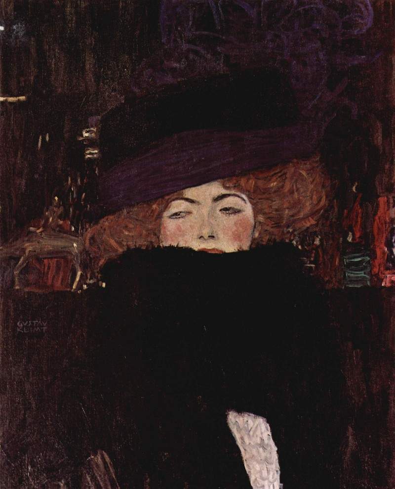 Lady with Hat and Featherboa — Густав Климт