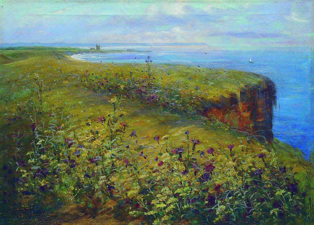 Пейзаж (Море и цветы) — Константин Маковский