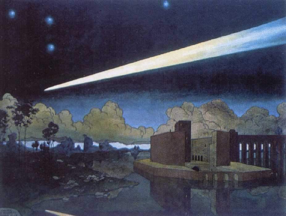 Landscape with a comet — Георгий Нарбут