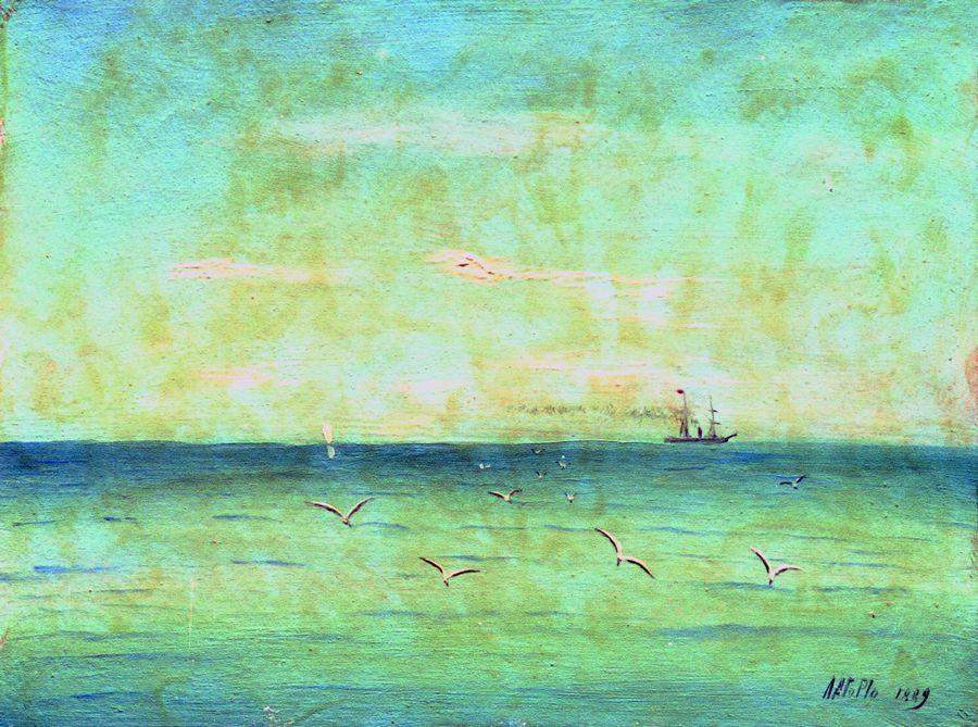 Landscape with seagulls — Лев Лагорио