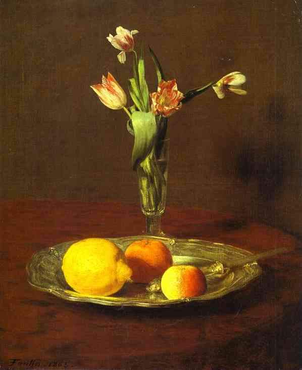 Lemons, Apples and Tulips — Анри Фантен-Латур