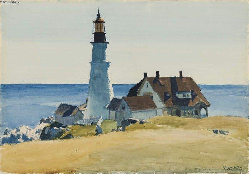 Lighthouse and Buildings, Portland Head, Cape Elizabeth, Maine — Эдвард Хоппер