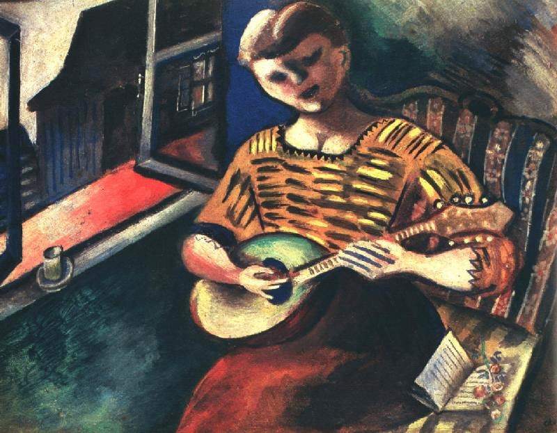 Лиза с мандолиной — Марк Шагал