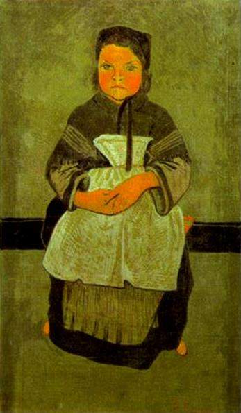 Little Breton Girl Seated (Portrait of Marie Francisaille) — Поль Серюзье
