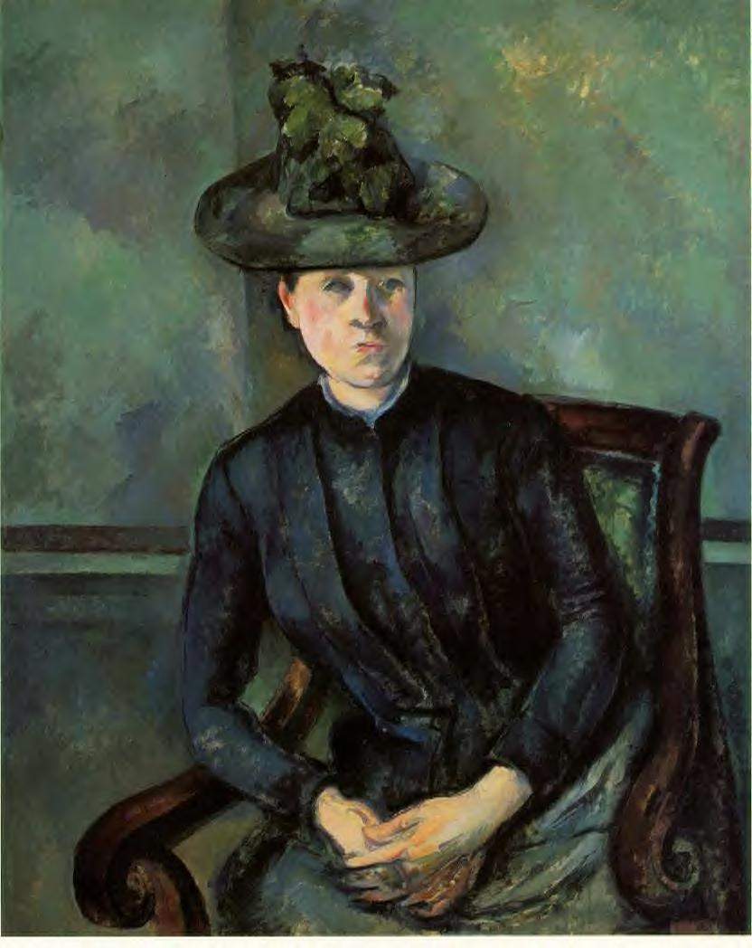 Woman in a Green Hat (Madame Cezanne) — Поль Сезанн