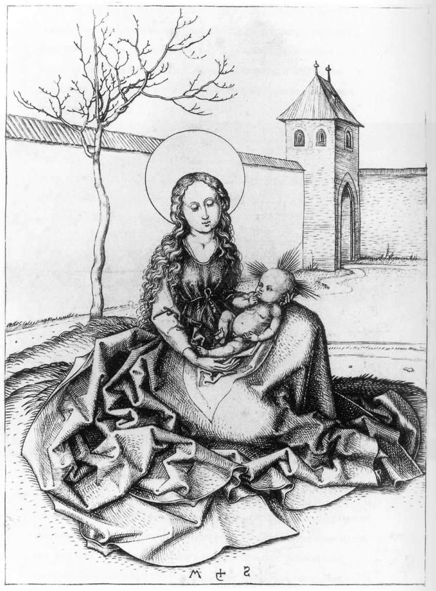 Madonna and Child in the Couryard — Мартин Шонгауэр