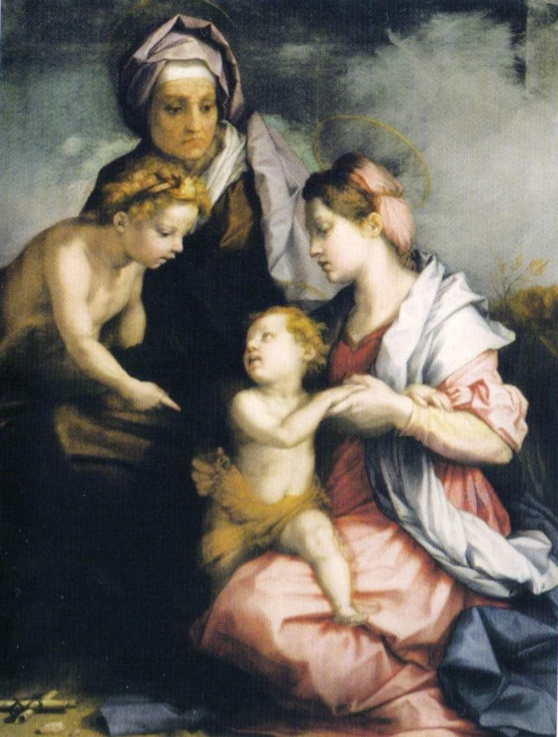 Madonna and Child with St. Elizabeth and St. John the Baptist — Андреа дель Сарто