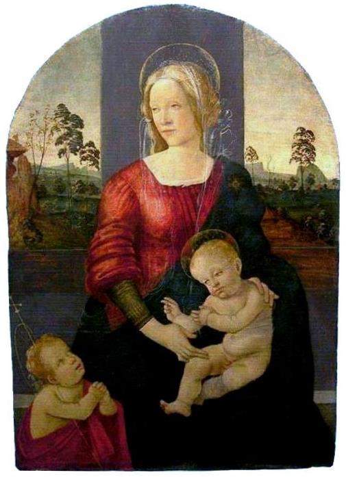 Мадонна с младенцем и Иоанн Креститель — Сандро Ботичелли