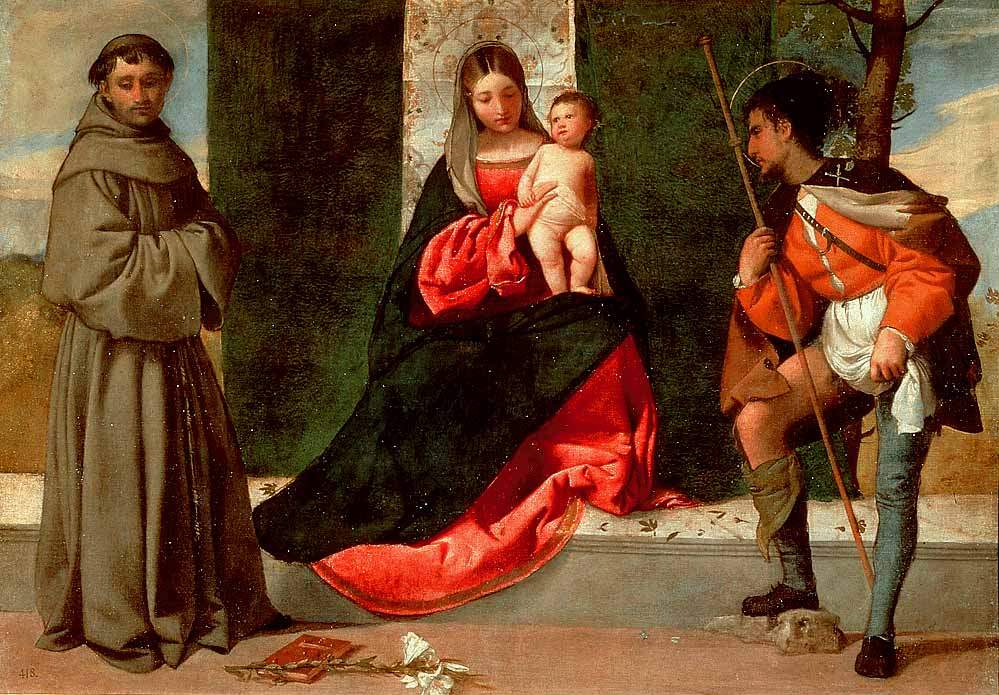 Мадонна с младенцем, Св. Антоний Падуанский и Св. Рох — Джорджоне