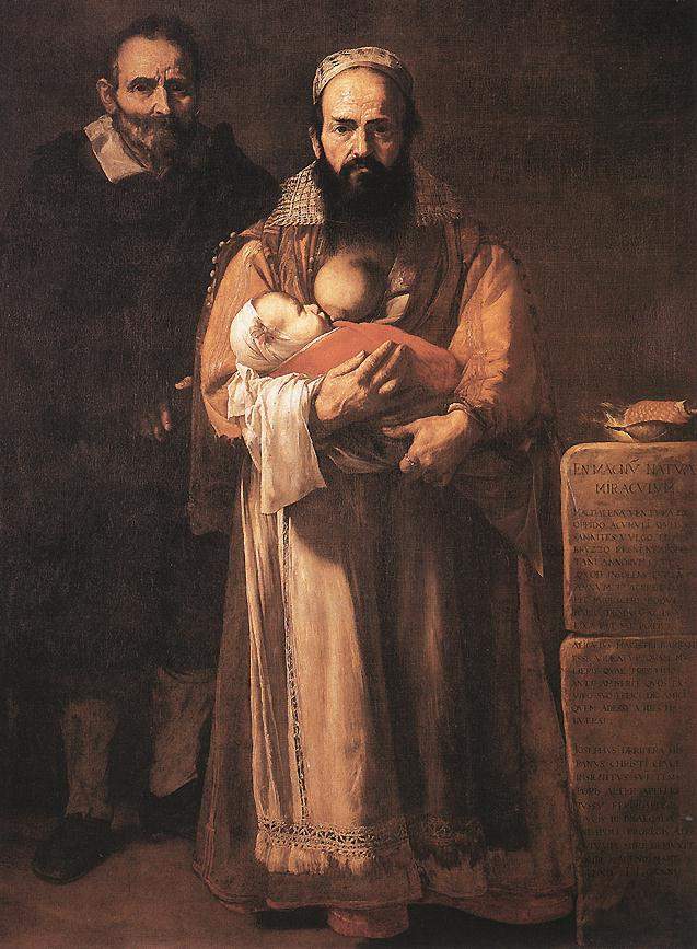 Magdalena Ventura with Her Husband and Son — Хосе де Рибера