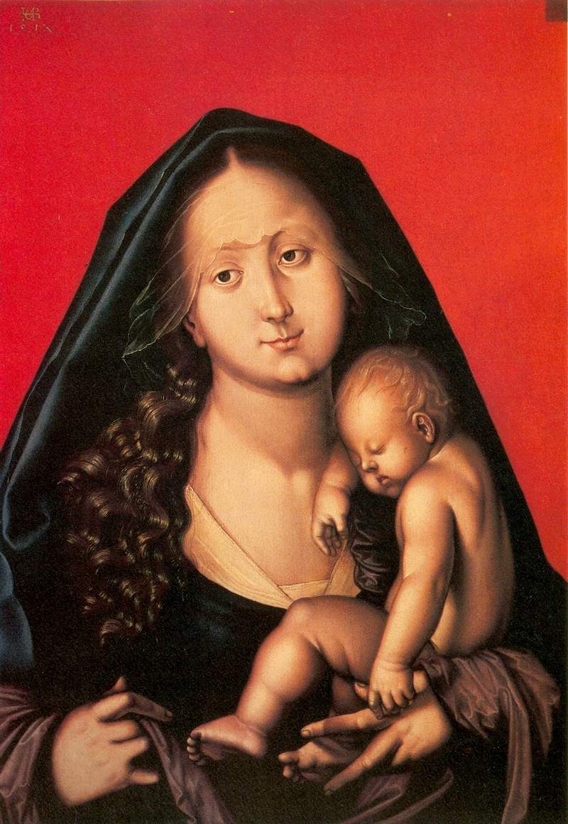 Дева Мария со спящим младенцем — Ханс Бальдунг