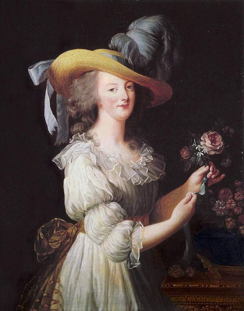 Marie Antoinette in a Muslin dress — Элизабет Луиза Виже-Лебрен