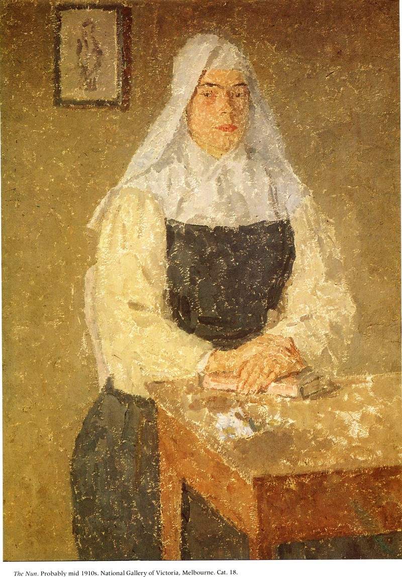 Marie Poussepin Seated at a Table — Гвен Джон