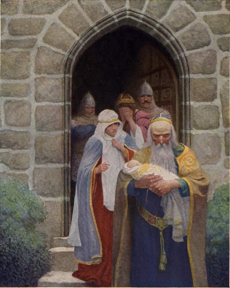 Merlin taking away the infant Arthur — Ньюэлл Конверс Уайет