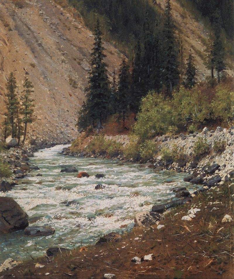Mountain stream in Kashmir — Василий Верещагин