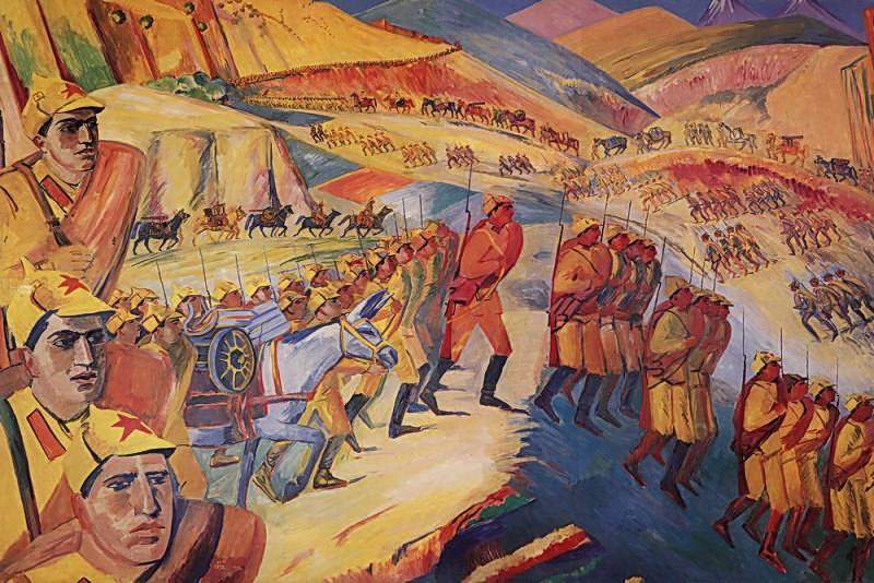 Mountainous march of armenian units — Мартирос Сарьян