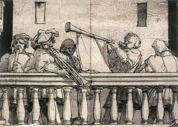 Musicians on a Balcony — Ганс Гольбейн Младший