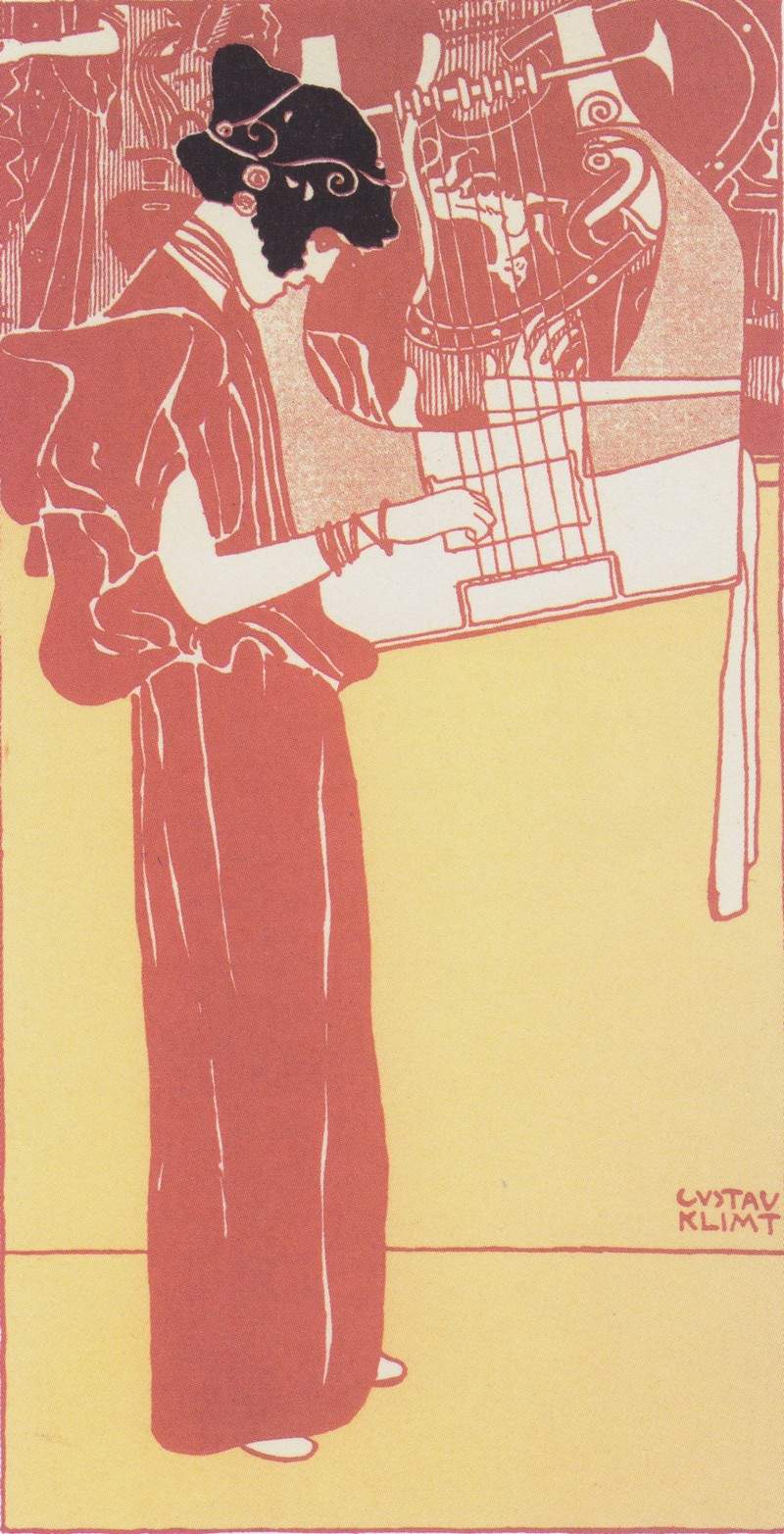 Musik (lithograph) — Густав Климт