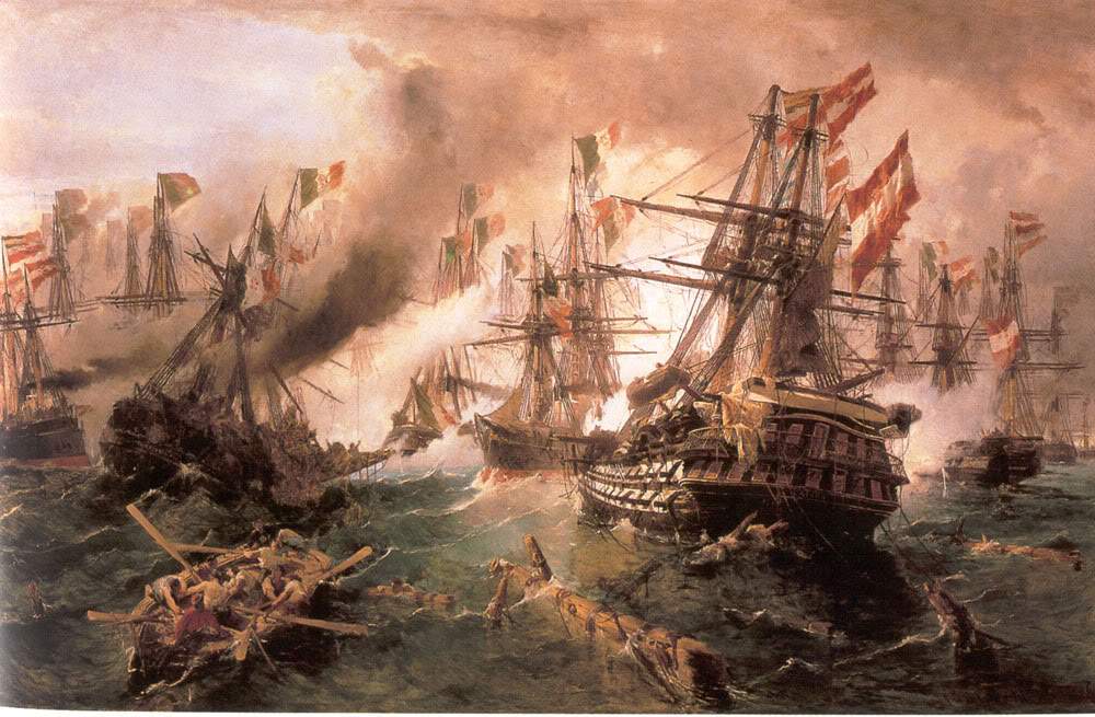 Naval battle at Lissa — Константинос Воланакис