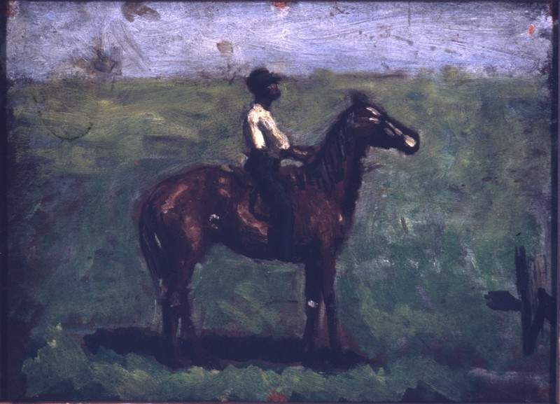Negro boy on a bay horse — Томас Икинс