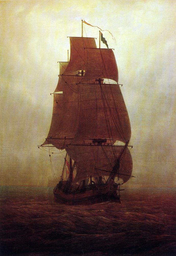 Sailing ship — Каспар Давид Фридрих